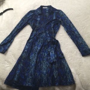 Gorgeous Calvin Klein Snakeskin Print Wrap Dress